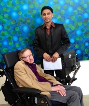 Giostar CEO Mr. Deven Patel with Mr. Stephen Hawking